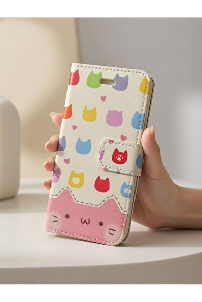 TECNOTREND iPhone 5/5S/5C/5SE Uyumlu Desenli Kartlı Standlı Silikon kılıf