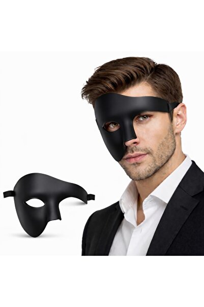 Skygo Black Half Mask for Men – Phantom Party & Prom Mask
