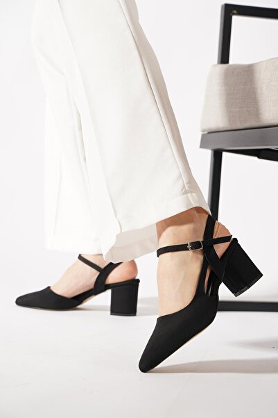 Moda Pie Geran bočna strana otvorena Sa šalom ženske cipele crni saten