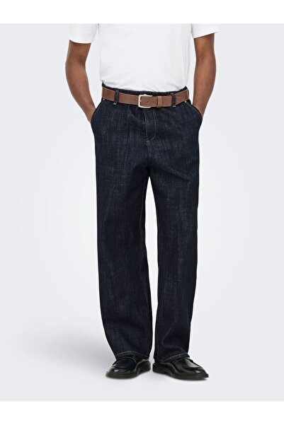 Only & Sons Jeans mit weitem Bein ONSDANI Mid Rise Weite Passform - kurz gesc...