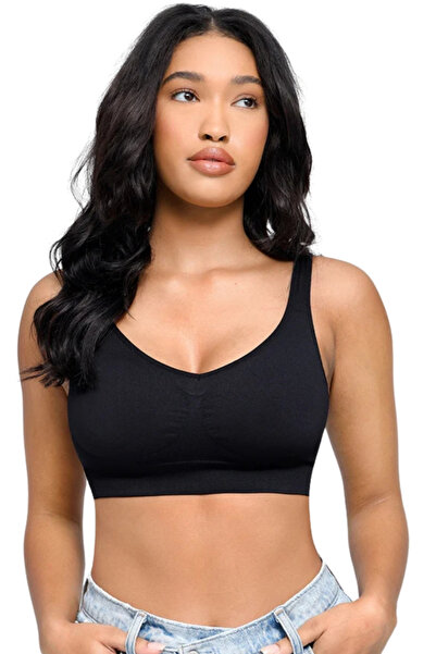 Ymc Premium Ultra Stretchy Seamless Sports Bra That Provides Soft-Textured Da...