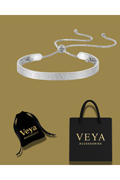 VEYA A luxurious silver bracelet from VEYA, crafted from stainless steel and ...