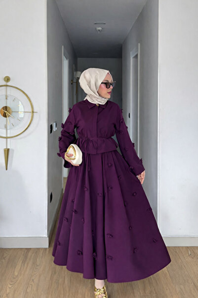 merve ada design POPLİN 3 BOYUTLU ETEKLİ TAKIM