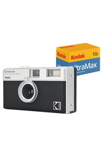Kodak EKTAR H35 135MM Filmli Fotoğraf Makinesi Siyah+ Ultramax 24 Poz Film