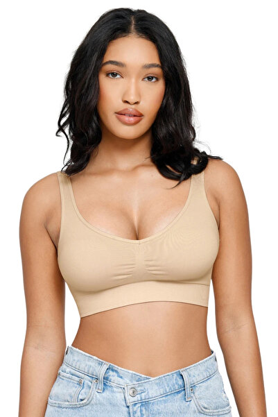 Ymc Premium Ultra Stretchy Seamless Sports Bra That Provides Soft-Textured Da...