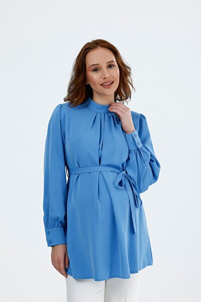 KATLİN MATERNİTY WEAR Trudnička bluza od tkanine Jessica, ovratnik sa rajsfer...