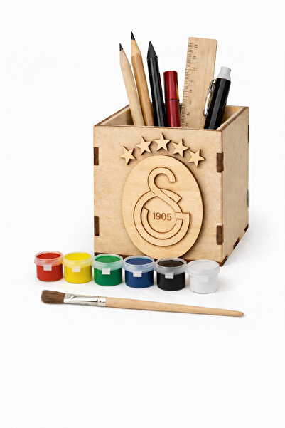 CARON CHOCOLATE Ahşap Boyama Galatasaray Figürlü Kalemlik | Kendin Boya | Oku...