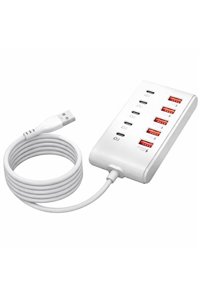 OEM 66W Fast Charging Hub with 10 USB & USB-C PD Ports for Phone, Tablet, Laptop