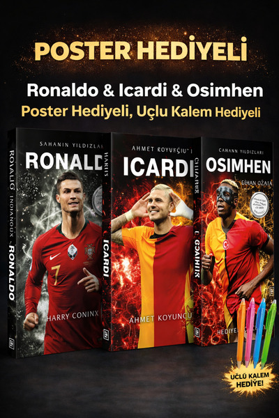 Parodi Yayınları Ronaldo Osimhen Icardi Sahanın Yıldızları Kitap Seti — Poste...