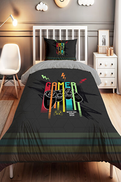 EVPANYA Game Enthusiast Patterned Single Baby Kids Bedding Set