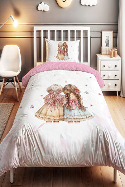 EVPANYA مجموعة أغطية سرير الأطفال إنفوريت فريندشيب منقوش مفرد