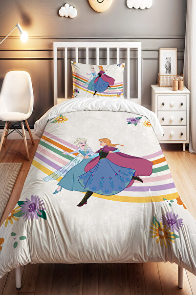 EVPANYA Rainbow Girls Patterned Single Baby Kids Bedding Set