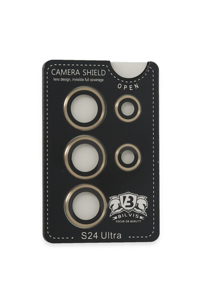 cepmoda عدسة حماية كاميرا سامسونج جالاكسي "S24 ULTRA" بيلفيس تيتان [ذهبي]