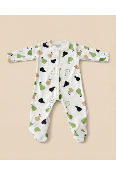 Minory Baby - Patikli Bebek Tulumu | Armut Motifli