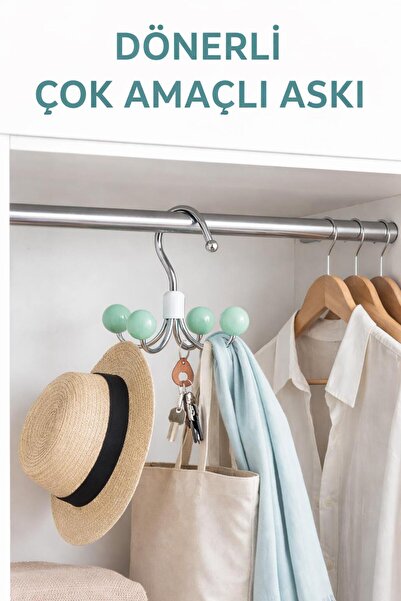 Hayveys Višenamenska vešalica – 360° rotirajući organizator za ormar | Ç Torb...