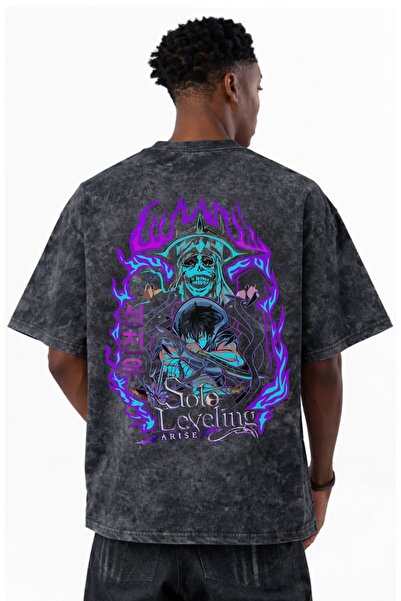 SEVBANO Solo Leveling Sung Jin Woo Arise Anime T-shirt sa printom, unisex, ov...