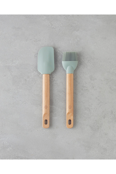 English Home Daniel Silicone 2-Piece Serving Utensil Set 23.5 X 25 cm Green