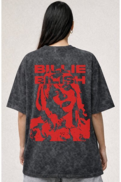 SEVBANO Σχεδιασμός Billie Eilish Singer Printed Unisex Oversize Vintage Washe...