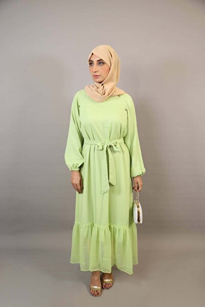 Libas lab Shabi- Vibrant Chiffon Lined Maxi Dress with Button Detailing and M...