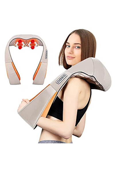 TEAMCAR Шиацу цервикален масажор, 4 въртящи се глави, 2 нива на интензивност,...