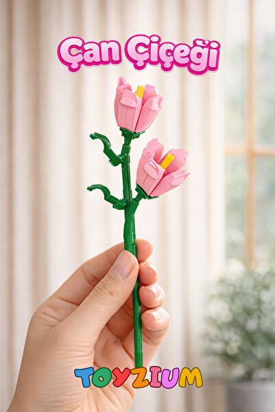 Shem Florist Çan Çiçeği Yapı Blok Çiçek Seti (91 Parça) - Campanula Medium Pl...