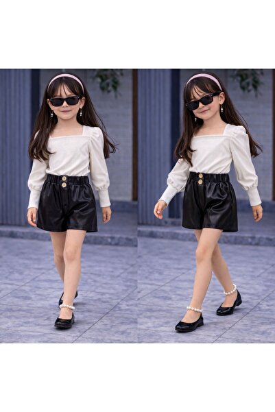 KOKOŞ BEBEK piele Set de 2 piese Kokoş pentru fete cu pantaloni scurți - Vârs...