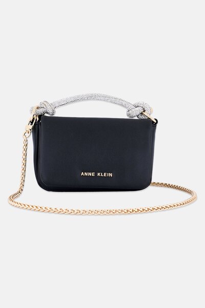 Anne Klein Women Brand Logo Cross Body Bag, Black