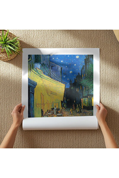 Pixaflair - Vincent van Gogh's Café Terrace at Night - Tablo - Çerçevesiz Poster