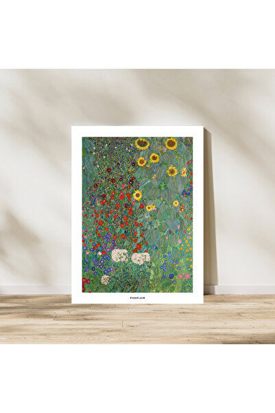 Pixaflair - Gustav Klimt's Farm Garden with Sunflowers - Tablo - Çerçevesiz Poster