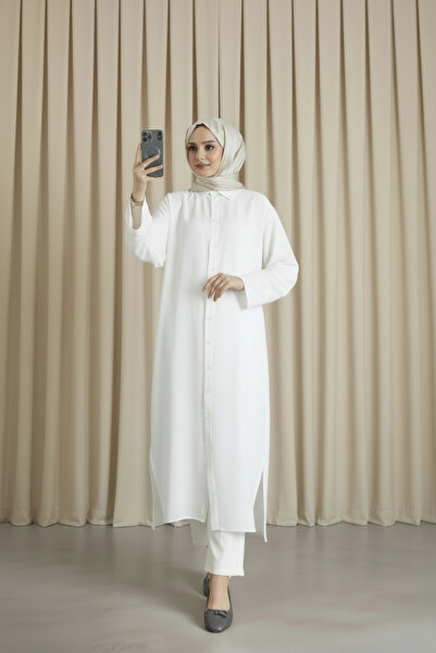 Minharir Long Cotton Piece Hijab Shirt – Comfortable Fit, Breathable Fabric, ...