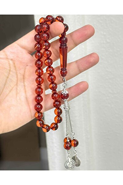 NAMAT Exclusive 33 count prayer beads made from amber dust used for dhikar, i...