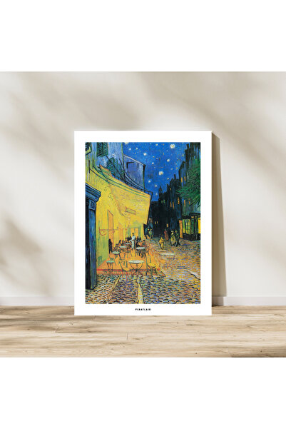 Pixaflair - Vincent van Gogh's Café Terrace at Night - Tablo - Çerçevesiz Poster