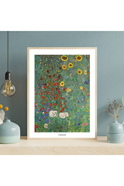 Pixaflair - Gustav Klimt's Farm Garden with Sunflowers - Tablo - Çerçevesiz Poster