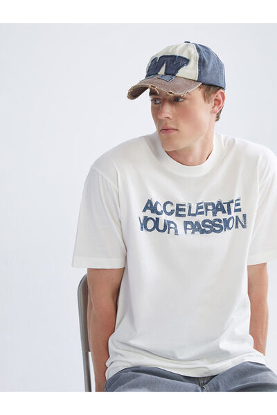 LC Waikiki Bisiklet Yaka Baskılı Penye Erkek Tişört