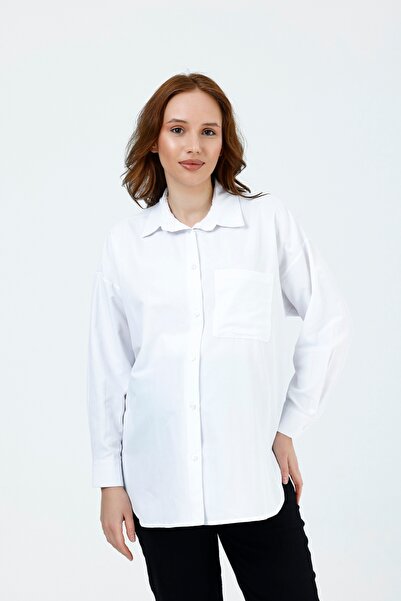 KATLİN MATERNİTY WEAR Πουκάμισο για έγκυες oversized Mold Ποπλίνα από ύφασμα,...