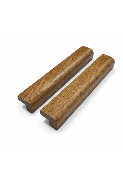 Dems Tasarım Ahşap Meşe İkili Kulp 30 cm ( Delikler Arası Mesafe 19.2 cm )