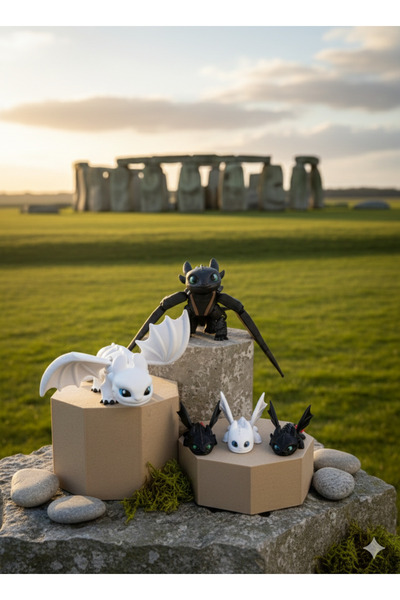 fyne How to Train Your Toothless Dragon Premium Toothless Family Figure Set |...