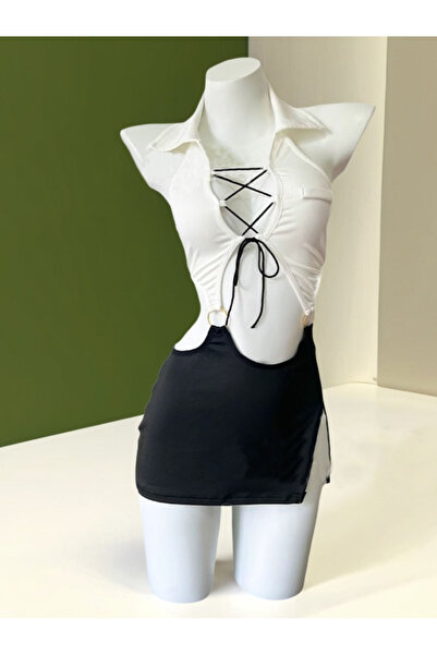 JInsh Sexy Women's Secretary Uniform Pure Desire Temptation Lace Up Lingerie ...