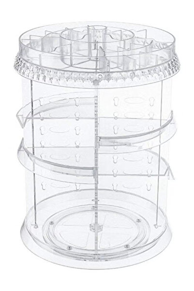 BSMBIOO 360 Degree Rotating Makeup Organizer Clear