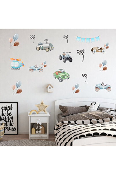 cyatelier Car Wall Sticker Set Baby Boy, Children's Room Decoration, Party De...