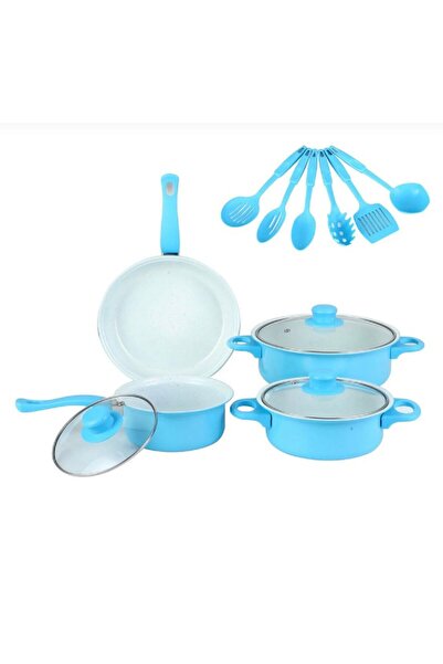 Antoniabeautyshop 13-piece cookware set, pots with lids, non-stick frying pan...