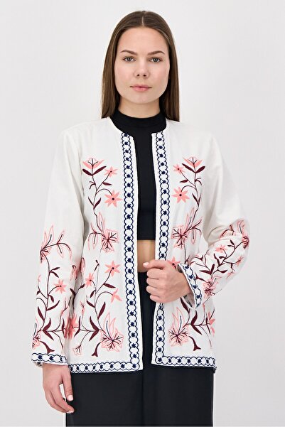 JASON WU Women Regular Fit Embroidered Casual Blazer, Multicolor