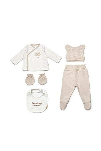 BabyCosy Organik Hastane Çıkışı 5li Ekru - Vizon