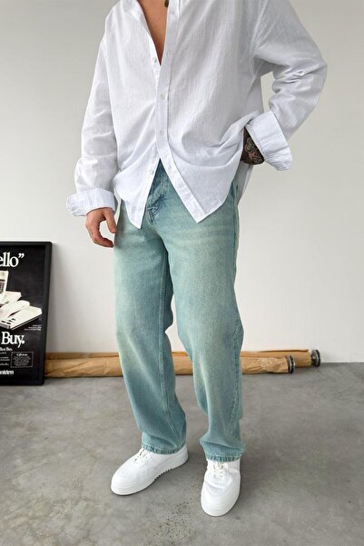 HAFKAGİYİM Antique Ice Blue Premium Basic Regular Trousers