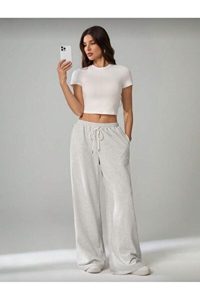 Le Vion Women's Wide-Leg Sweatpants Comfortable Fit Baggy Oversized Casual Model