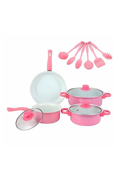 Antoniabeautyshop Set vase gătit 13 piese antiaderente MACVI, oale cu capac, ...