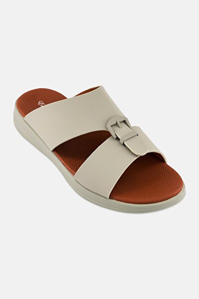 English Laundry صندل عربي رجالي سهل الارتداء، رمادي فاتح