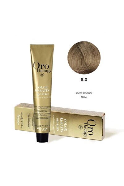 Fanola Oro Puro Hair Coloring Cream 8.0 Light Blonde 100ml