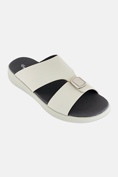 English Laundry صندل عربي رجالي سهل الارتداء، رمادي فاتح