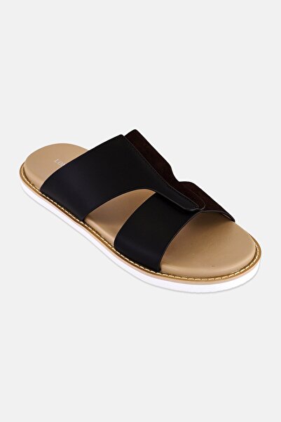 London Fog Men Arabic Slip On Sandals, Dark Brown